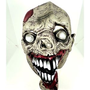 California Costume Collections Zombie Skeleton Bloody Horror Face Mask Vinyl